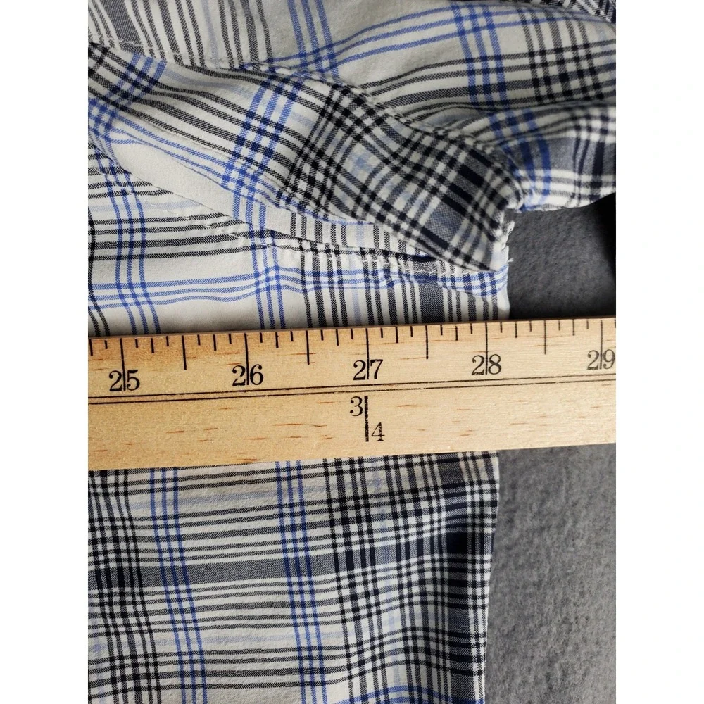 Duluth Trading Mens Long Sleeve Vented Button Up Shirt Blue Plaid 3x Fishing - Picture 5 of 7